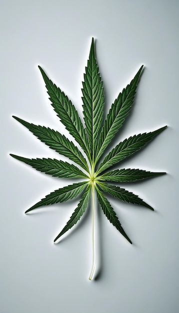 Isolated Cannabis Leaf Medical Concept