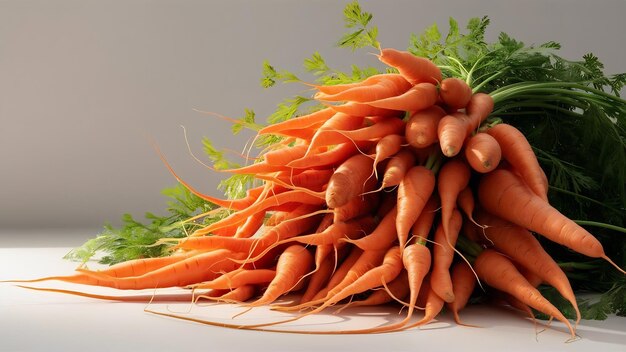 Isolated carrots heap of fresh carrots with stems