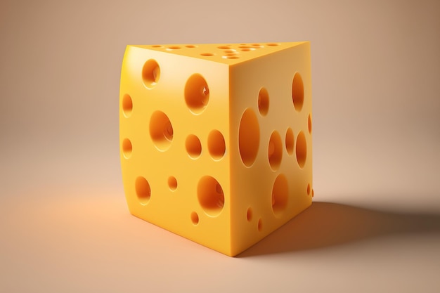 Isolated cheese object