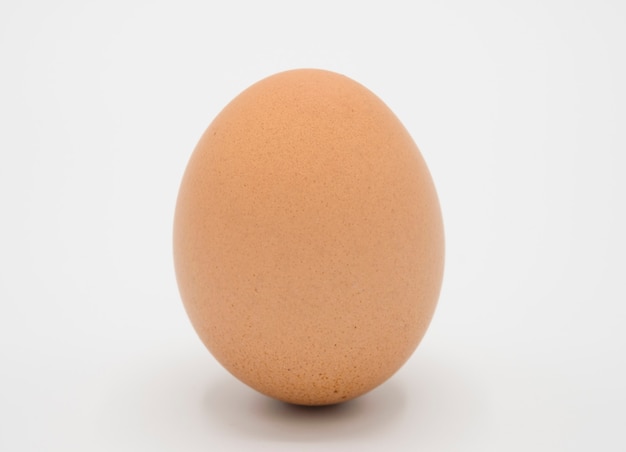 Isolated of chicken egg and duck egg on white