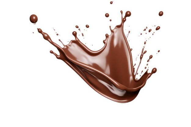 Photo isolated chocolate milk splash