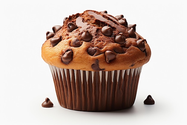 Isolated Chocolate Muffin