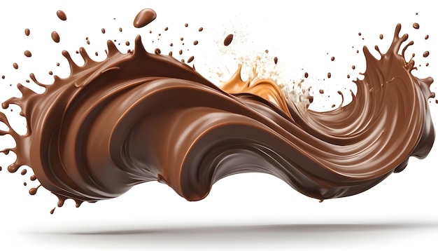 isolated chocolate wave