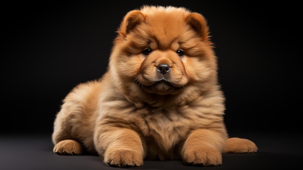 孤立したチャウチャウの子犬