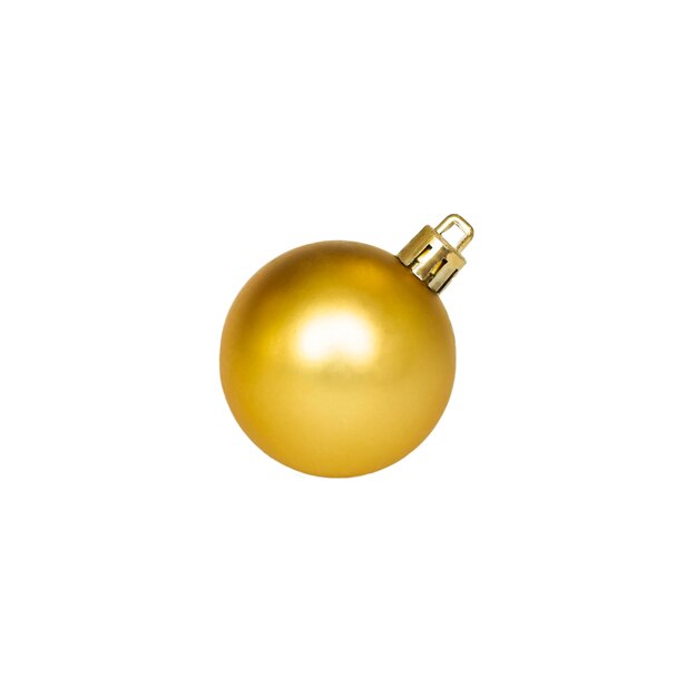 isolated christmas tree christmas toy golden ball