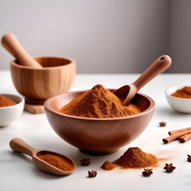 isolated cinnamon bowl