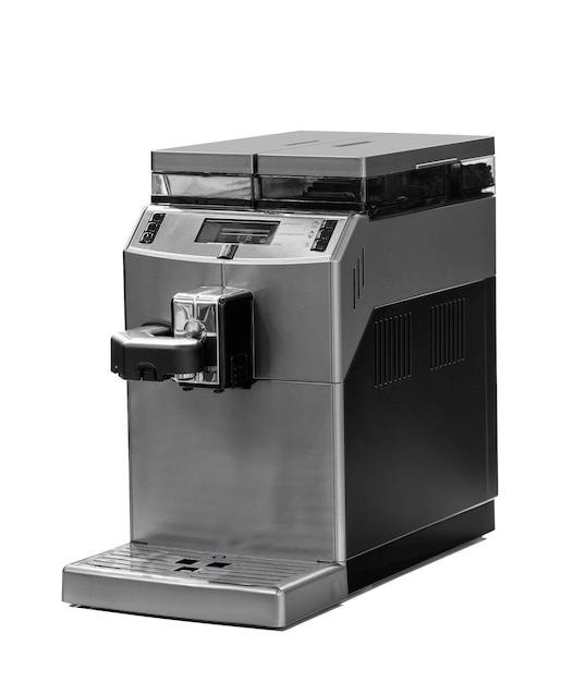 흰색 배경에 고립 된 커피 머신 메이커