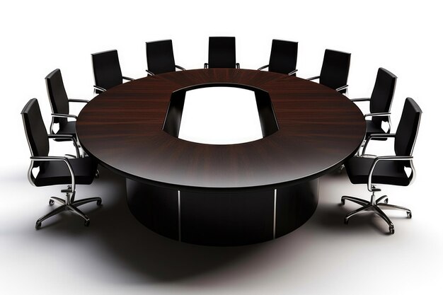 Фото Изолированный конференц-стол для корпоративных встреч генеративный ии