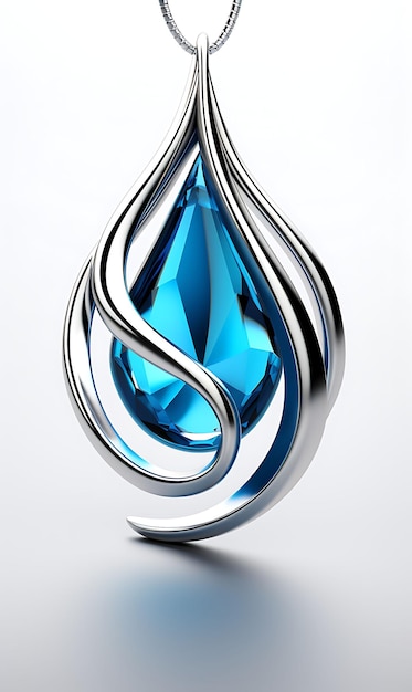 Isolated of Contemporary Abstract Teardrop Pendant Contemporary Pendant Clipart Game Asset Concept