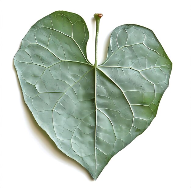 Photo isolated cottonwood leaf with heart shaped leaf shape and light green on clean background clipart