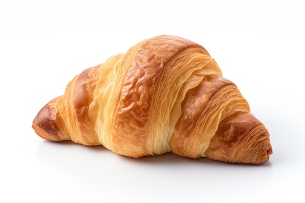 Isolated croissant on white