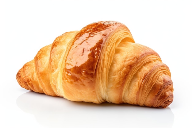 Isolated croissant on white