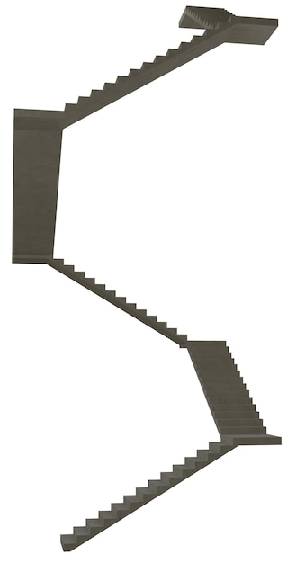 Photo isolated d rendering of a high staircase