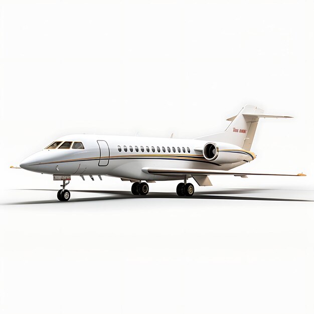 Isolated of Dassault Falcon 2000 1993 Business Jet on White Background S on White BG Blank Clean