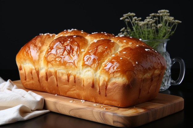 Изолированный вкусный масляный хлеб