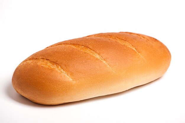 Isolated delicious fresh bread on a white background