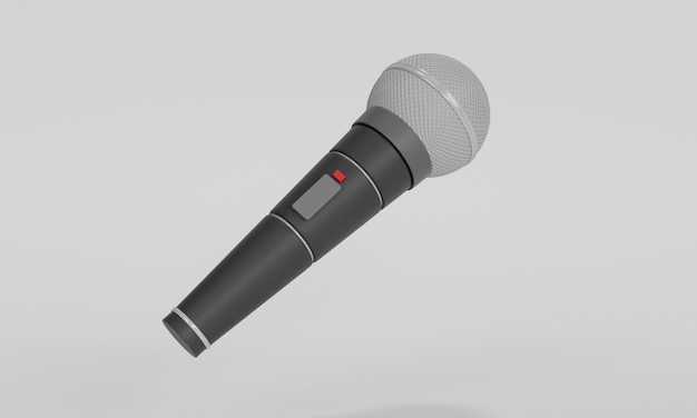 Photo isolated design 3d karaoke microphone illustration