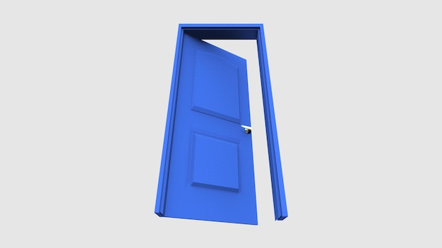 Фото Изолированная дверная иллюстрация 3d-рендеринга