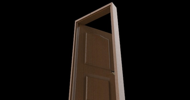 孤立したドアの図 3 d レンダリング