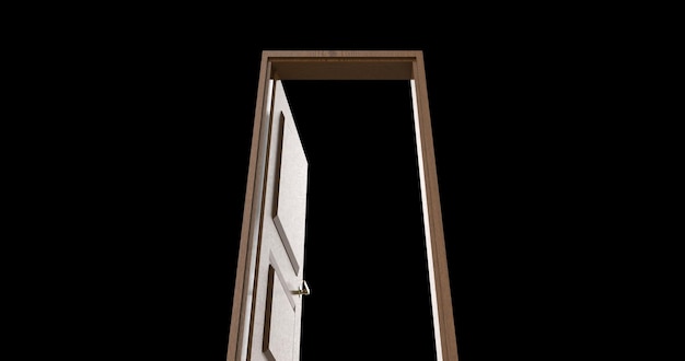 Изолированная дверная иллюстрация 3d-рендеринга