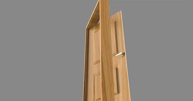 Photo isolated door illustration 3d rendering