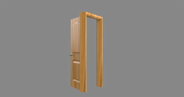 Photo isolated door illustration 3d rendering