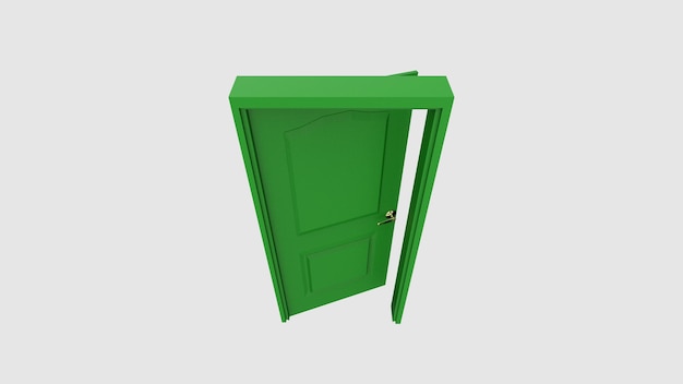 Изолированная дверная иллюстрация 3d-рендеринга