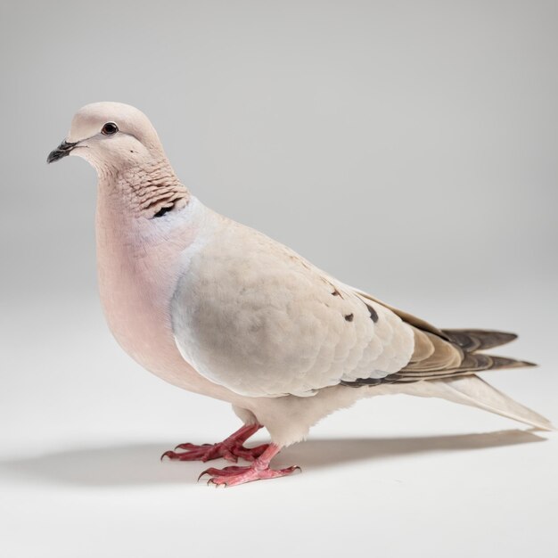 Photo isolated dove on a solid white background