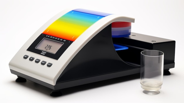 Photo isolated electric spectrophotometer on white background