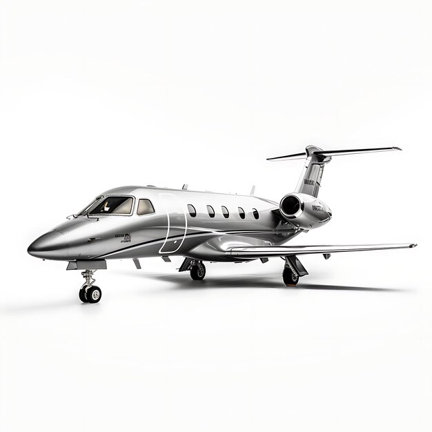 Embraer Phenom 100E 2008 매우 가운 제트 비행기 백색 배경에 백색 BG 공백