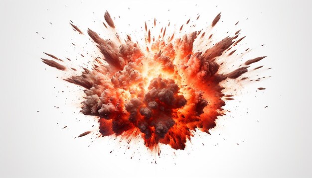 Isolated Explosion on White