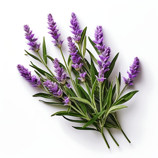 Isolated of Exquisite Lavender Herb Highlighting Its Purple Photoshoot Top View and Professional 1