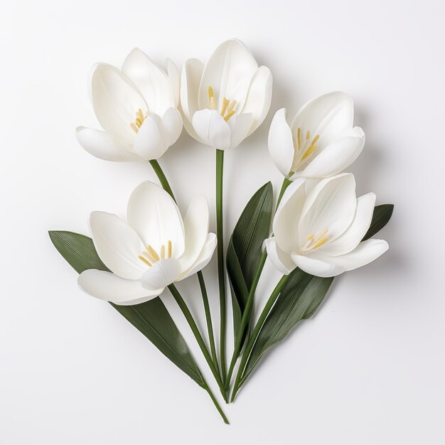 Photo isolated floral top view