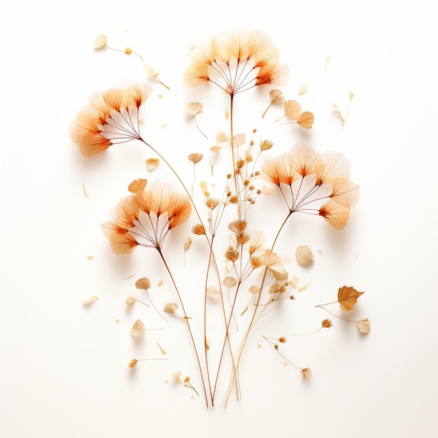 Isolated flower top view