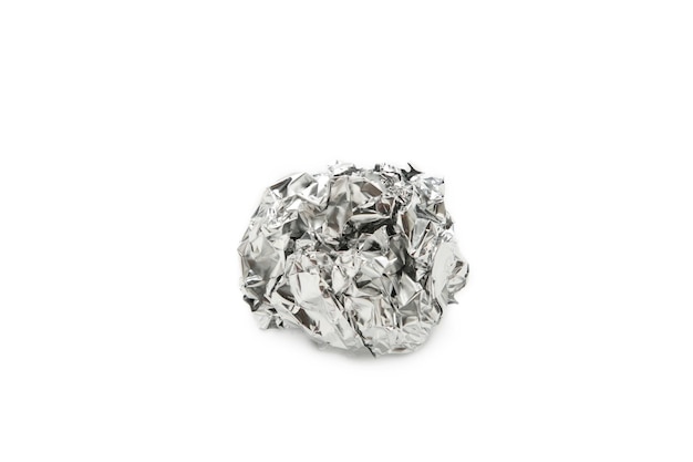 Isolated foil ball on a white background
