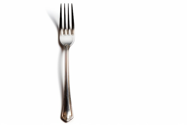 Isolated Fork on White Background Generative Ai