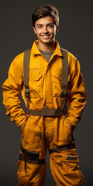 Photo isolated foundry worker