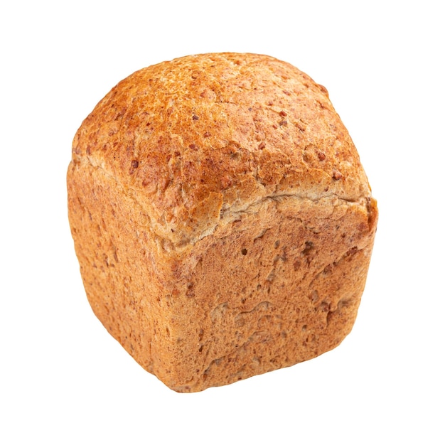 Isolated fresh baked loaf of buckwheat bread