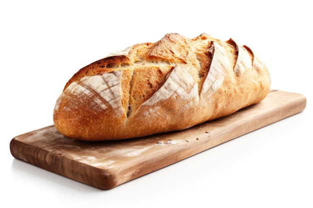 Isolated fresh bread on white