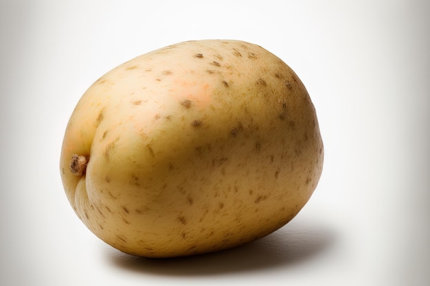 Isolated fresh potato on white background