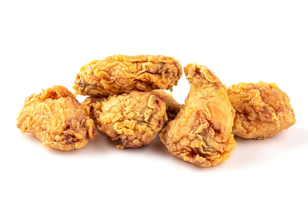 Isolated fried fast food chicken wings