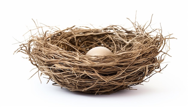 Isolated Front View of Bird Nest