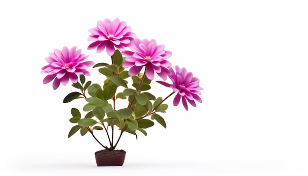 Isolated Front View Mini Flower