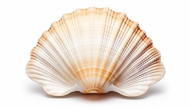 Isolated Front View of Seashell