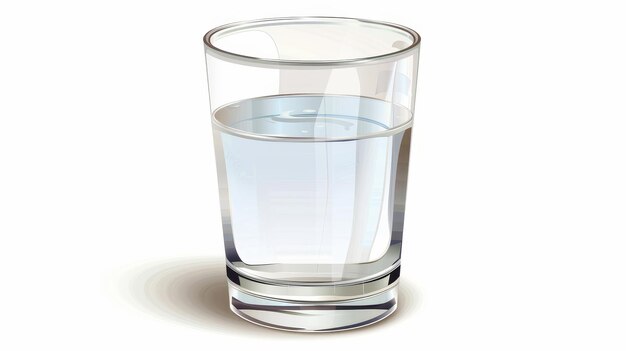 Isolated glass with water Illustration