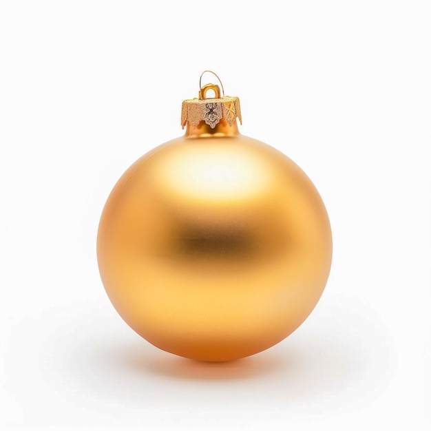 孤立した金のクリスマス装飾