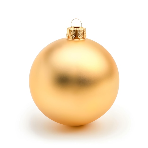 孤立した金色のクリスマス装飾品