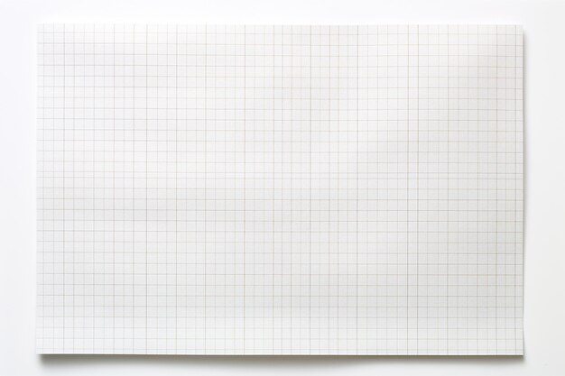 Photo isolated graph paper on white background generative ai