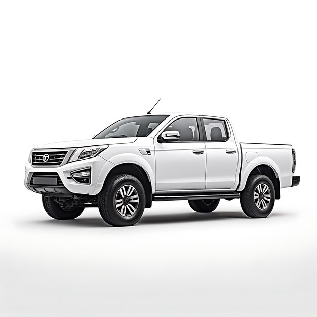 Photo isolated of great wall steed compact pickup truck 2018 model double cab on white background photo