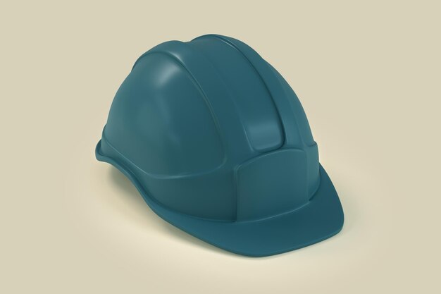 Photo isolated green helmet illustration 3d rendering